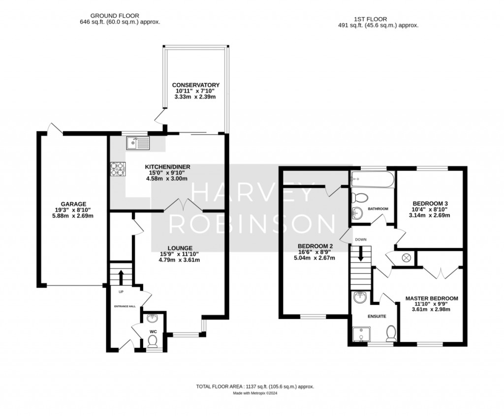 Floorplans For Harrier Close, Hartford