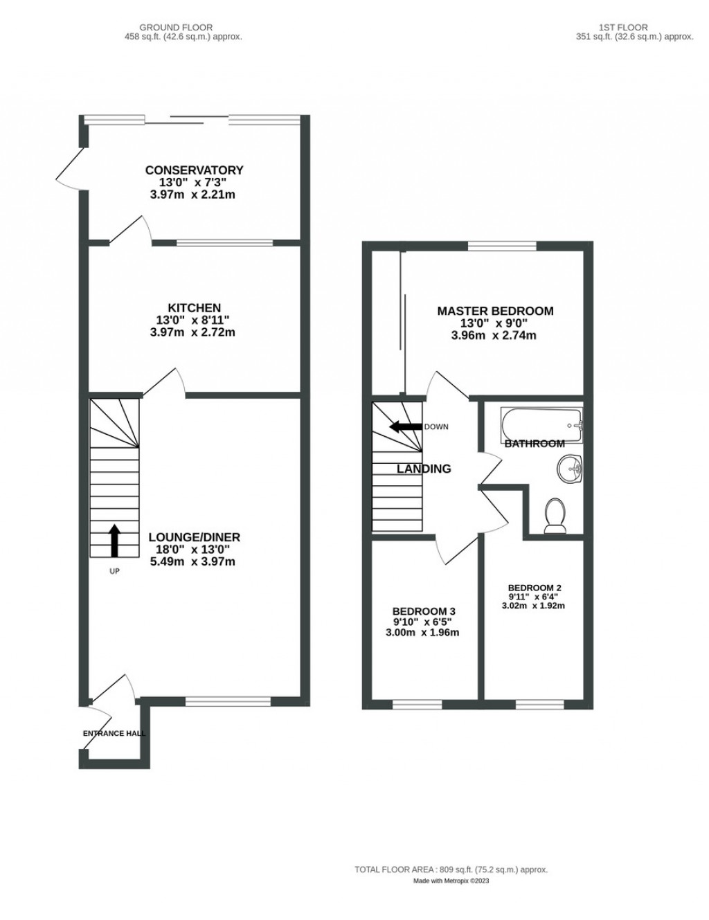 Floorplans For Elizabeth Way, Colne