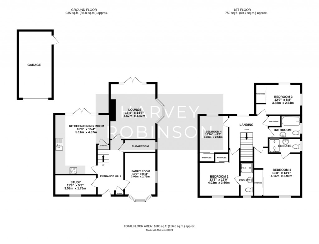 Floorplans For Brookbanks, Biggleswade