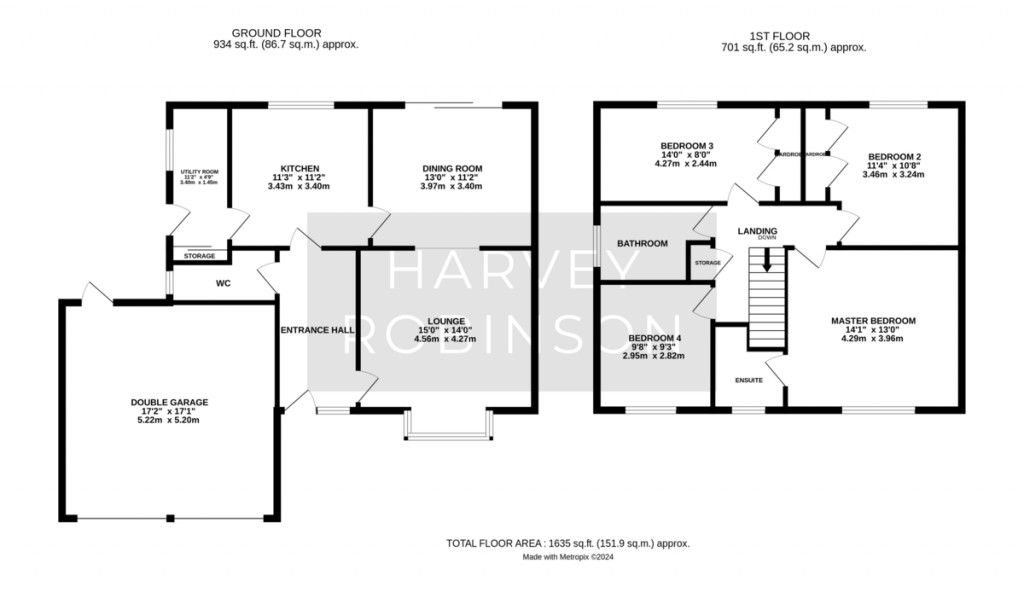 Floorplans For Townsend Close, Wyton