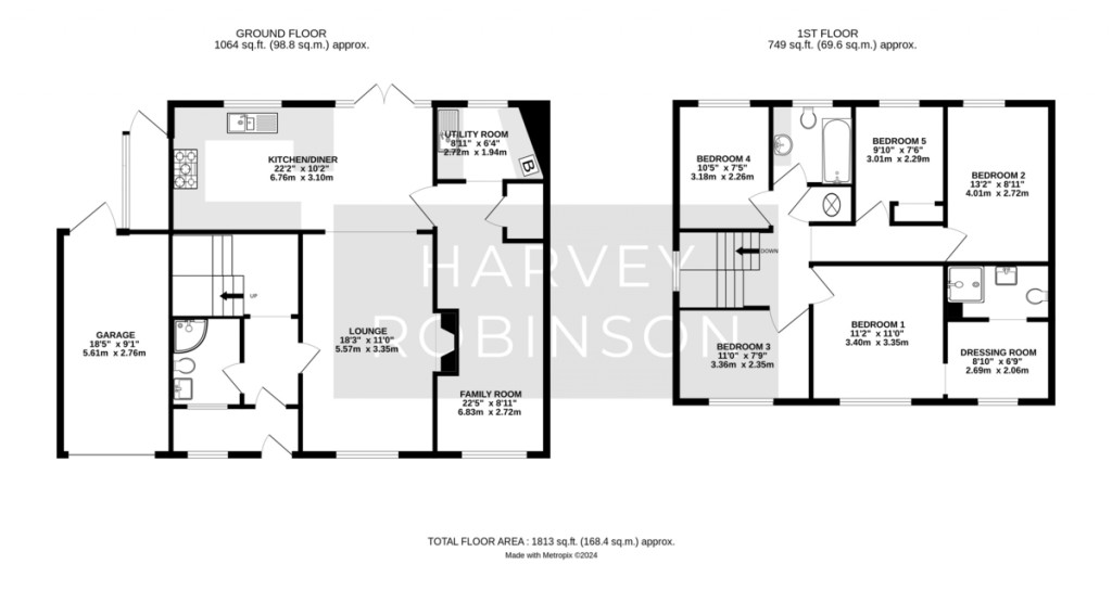 Floorplans For Millers Close, Offord D'arcy