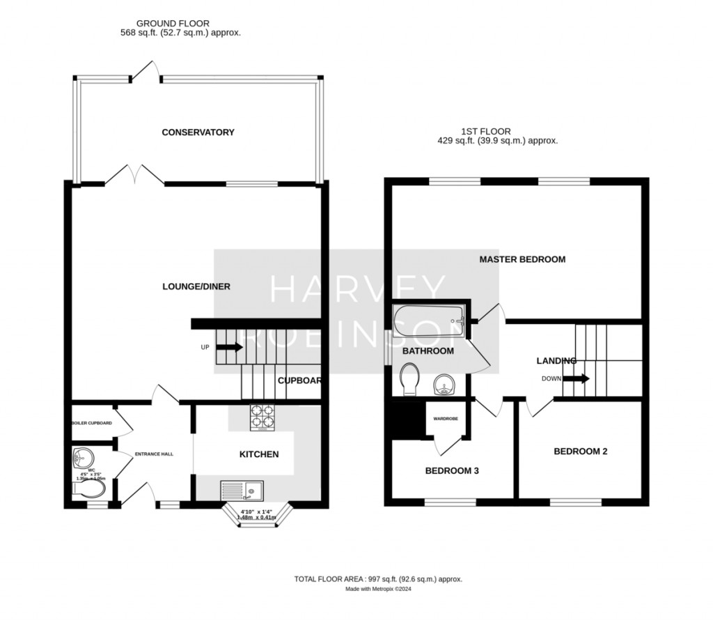 Floorplans For Harcourt, Meadow Way, Godmanchester