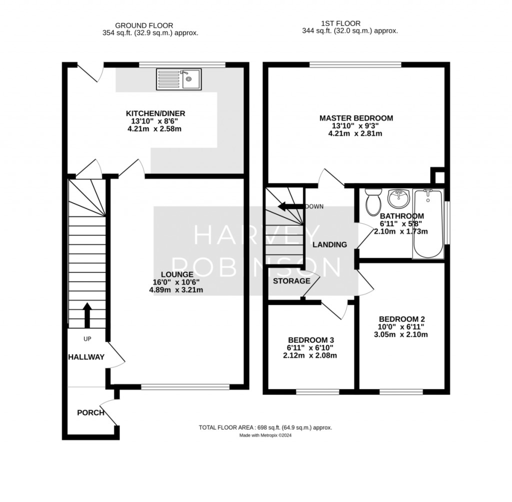 Floorplans For Skeggles Close, Stukeley Meadows