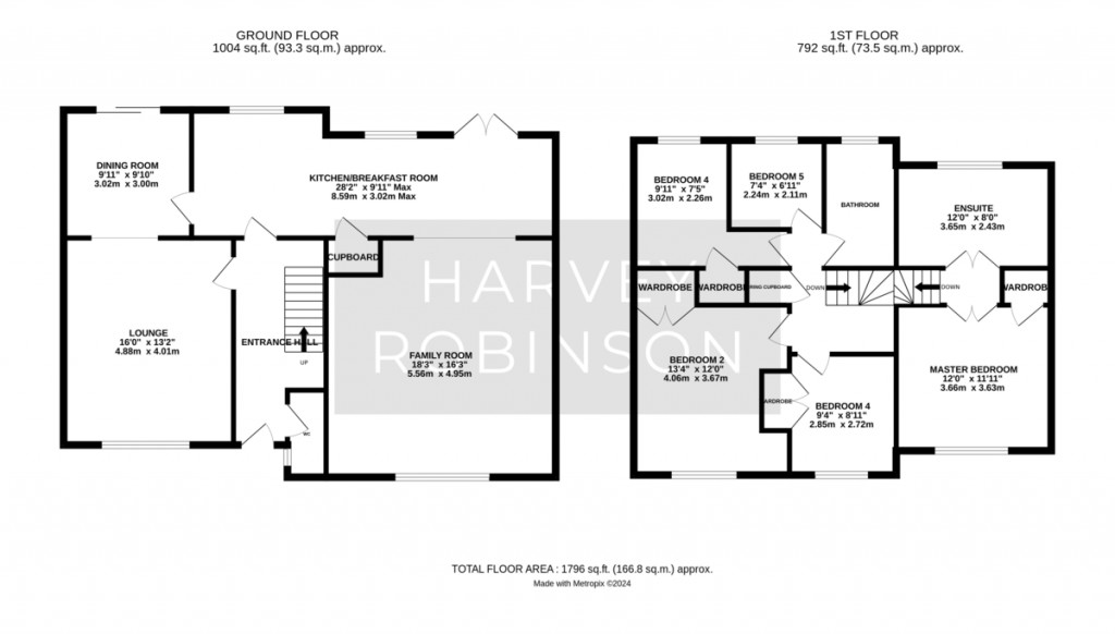 Floorplans For Meadow Way, Great Paxton