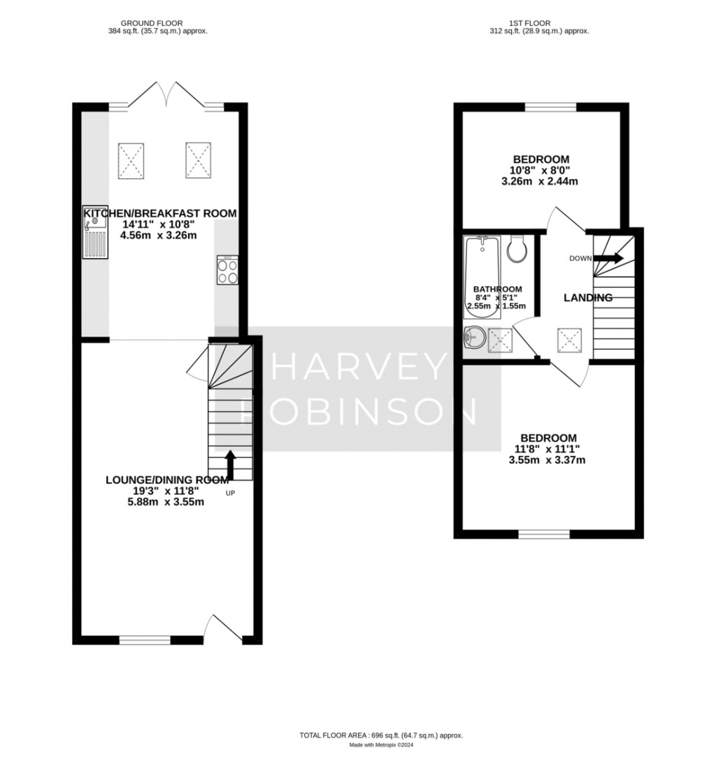 Floorplans For Chapel Street, Dunton