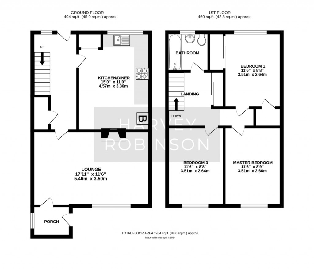 Floorplans For Saxon Close, Godmanchester