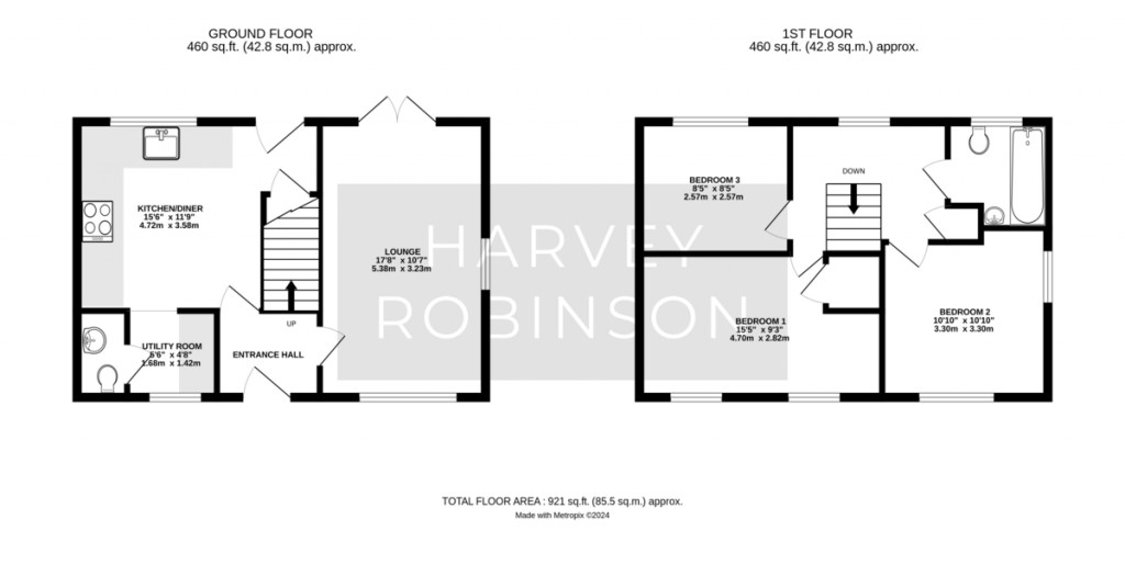 Floorplans For Bargroves Avenue, St. Neots