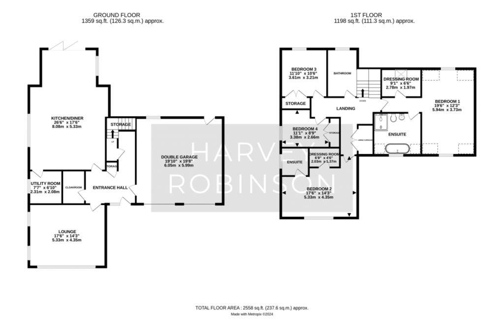 Floorplans For Mill Garden, Mill Lane, Bluntisham