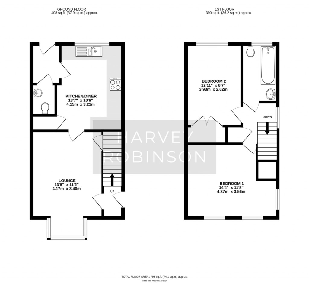 Floorplans For Bargroves Avenue, St. Neots