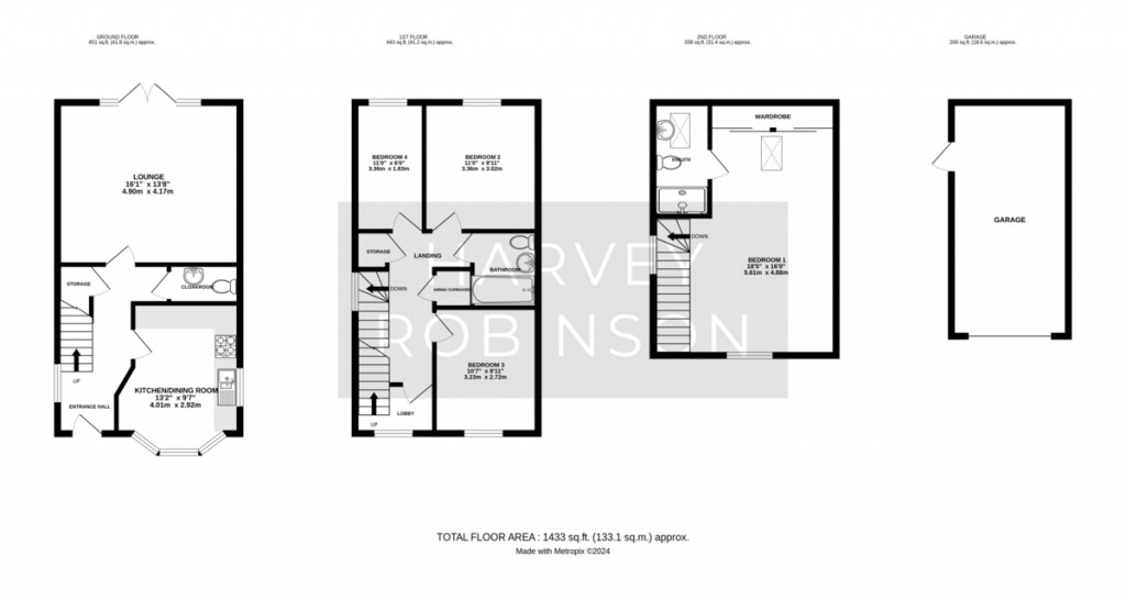 Floorplans For Maskin Drive, Biggleswade