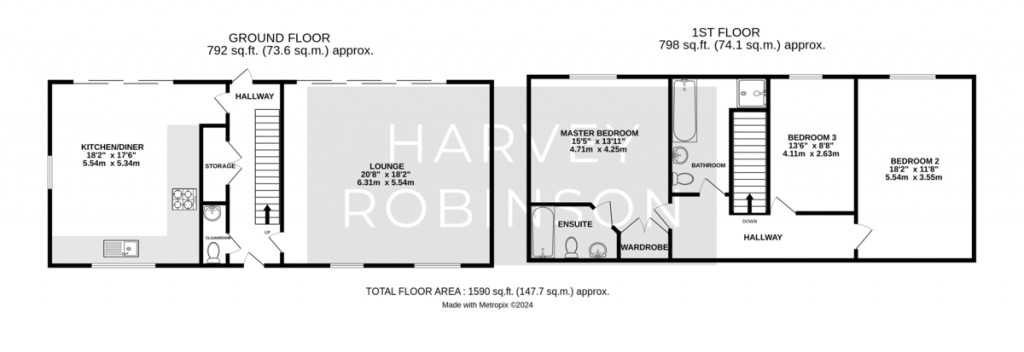 Floorplans For Coppingford Road, Sawtry