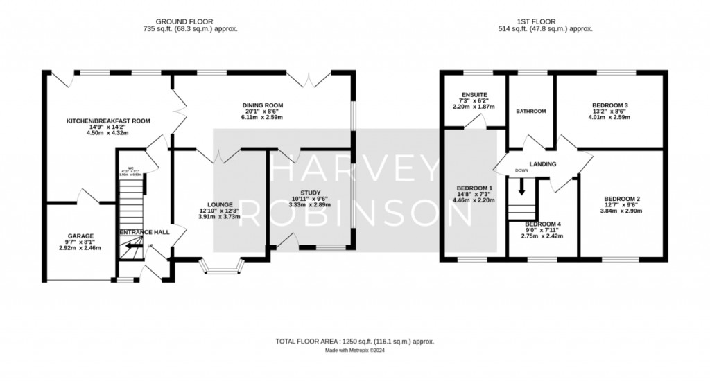 Floorplans For Burleigh Road, St. Ives