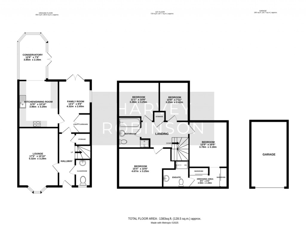 Floorplans For Rutherford Way, Biggleswade